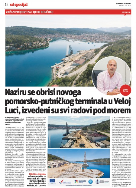Naziru se obrisi novog pomorsko-putničkog terminala u Veloj Luci, izvedeni su svi radovi pod morem
